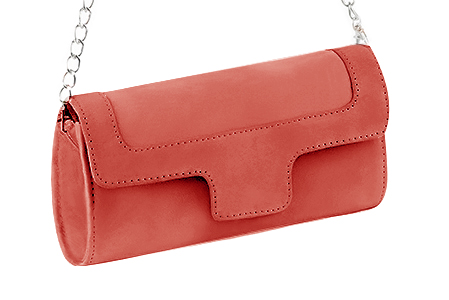 Handcrafted women's elegant clutch in premium coral leather. Perfect for weddings, ceremonies, and parties.  
                Choose from our luxurious collections of leather and fabric to perfectly match your clutches to your outfits.